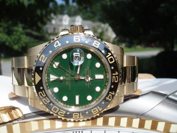 Rolex GMT-Master II 116718 Yellow Gold Green Dial