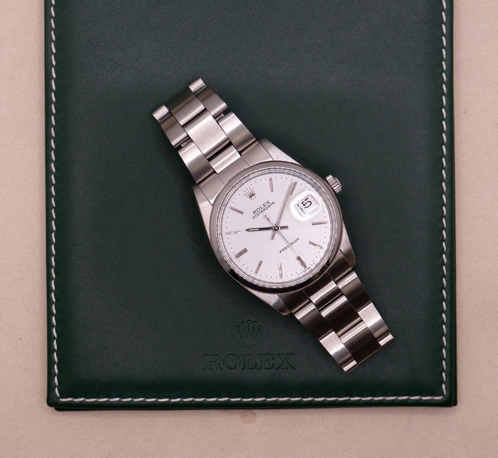 Rolex OysterDate 6694 Silver Dial 34mm Just Serviced!