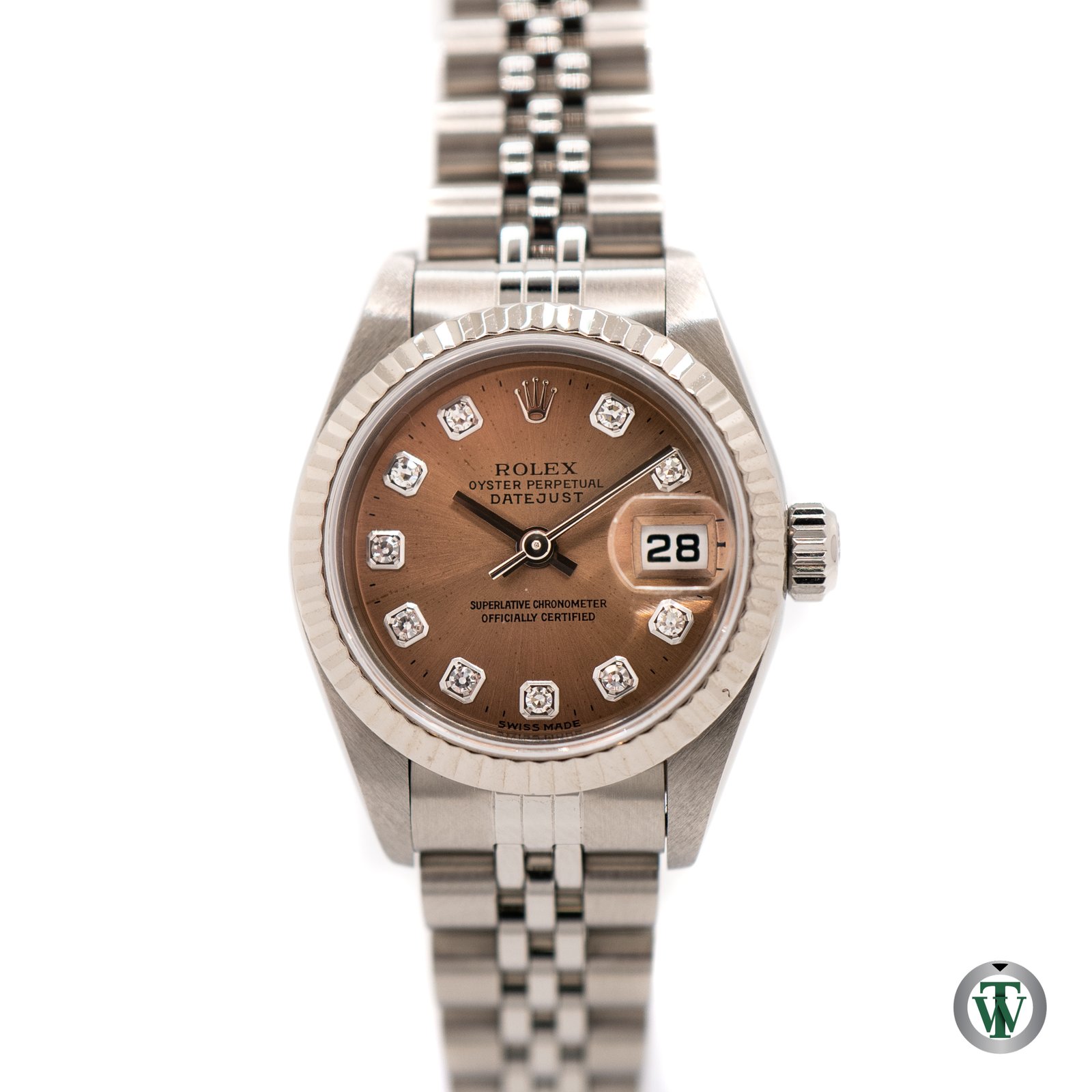 Rolex Ladies Datejust 69174 Pink Diamond Dial