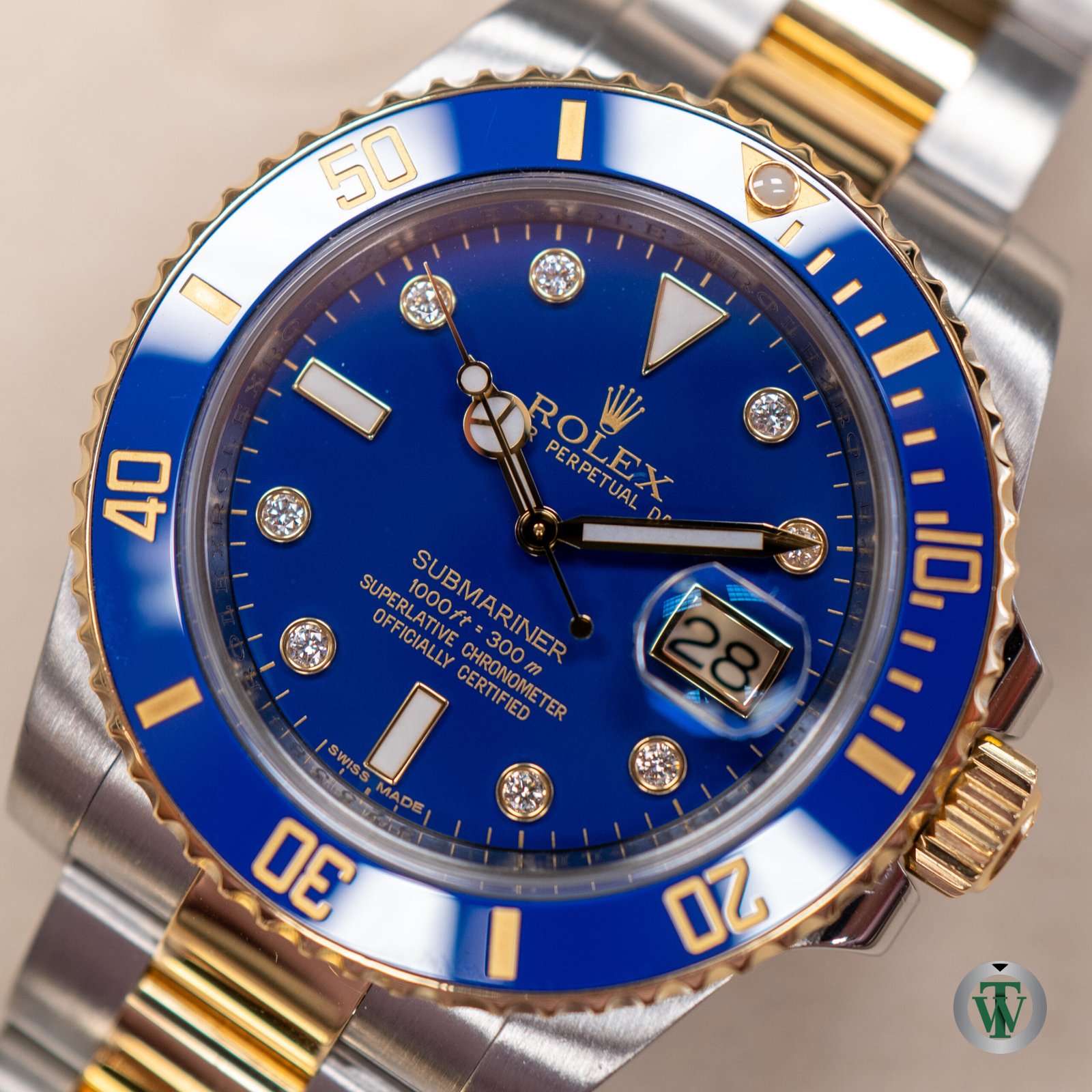 Rolex Submariner Date 116613 LB 40mm Diamond Dial 2013