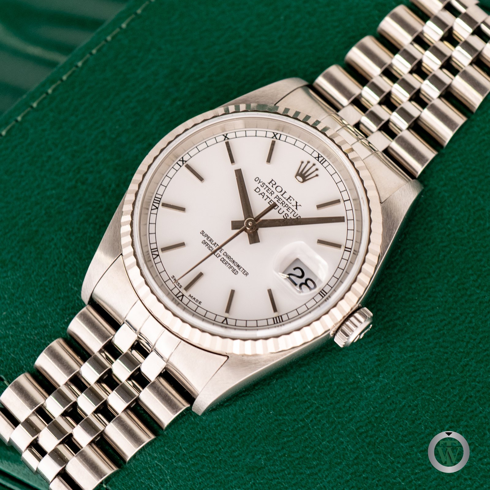 Rolex Datejust 36 White Stick Dial 16234 2004