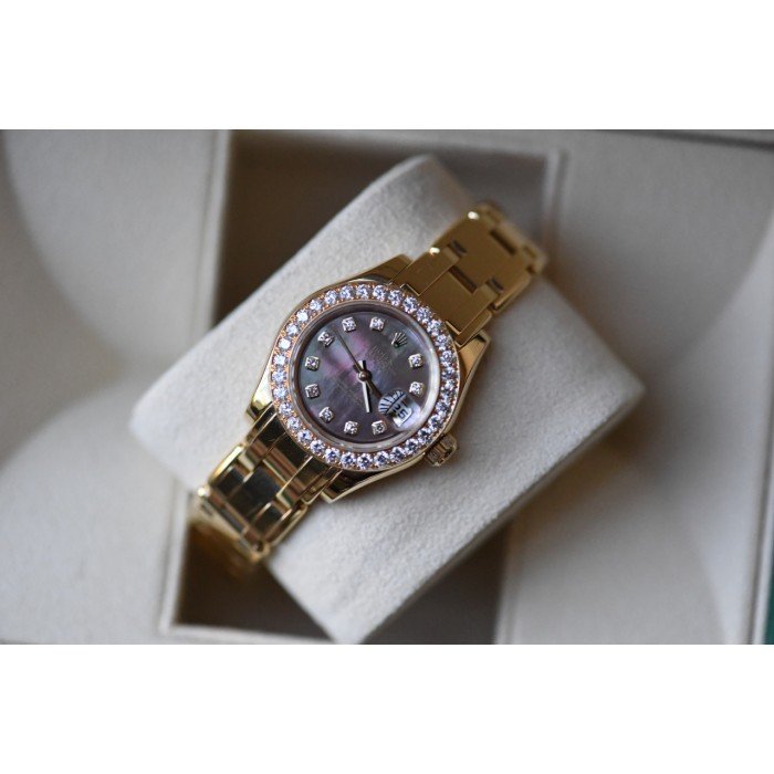 Rolex Ladies Pearlmaster 80298 Black Mop Diamond Dial - Image 2